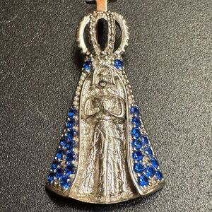 925 Sterling Silver Nossa Senhora Aparecida Pendant